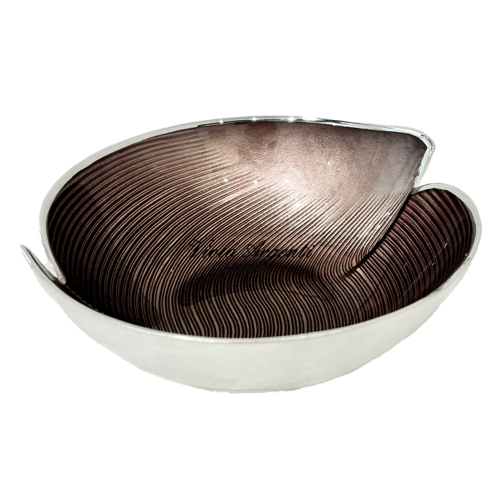 Ciotola argento e smalto marrone di . Argento online
