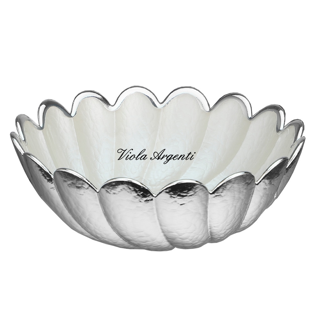 Ciotola torciglione bianco perla di . Argento online
