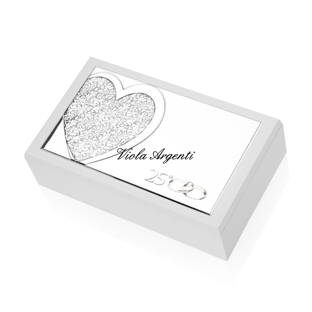 Cofanetto 25° cuore di . Argento online