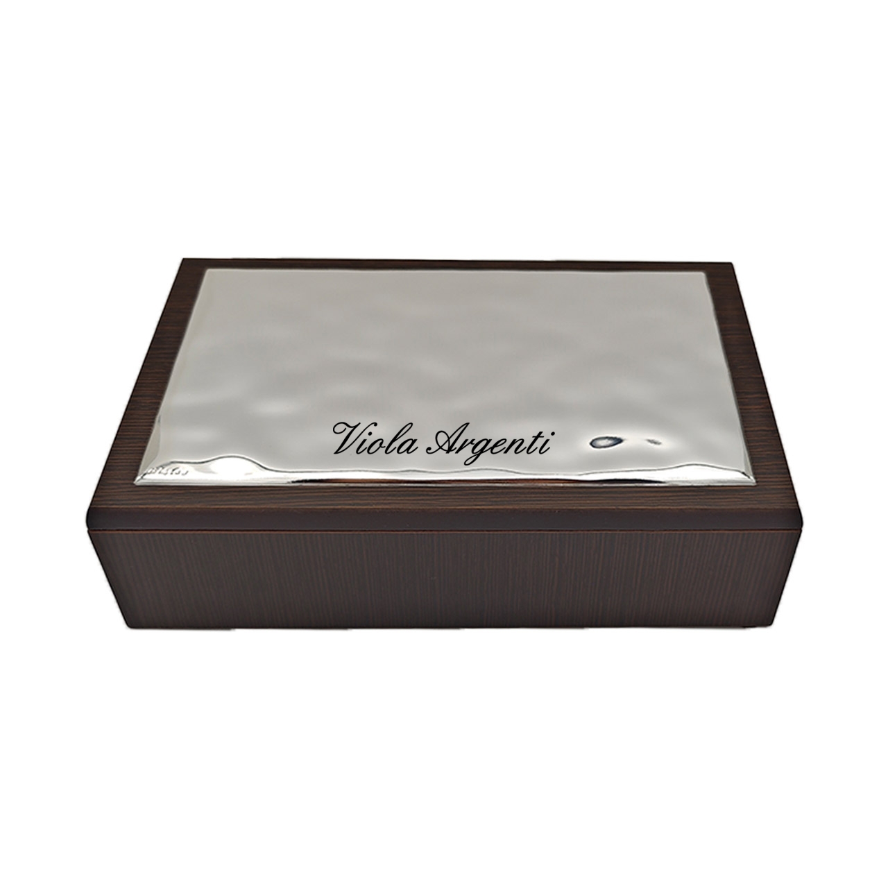 Cofanetto legno argento martellato di . Argento online
