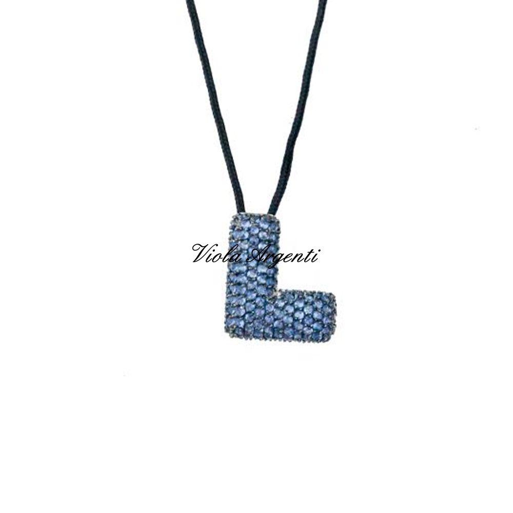 Collana con iniziale L di ibamboli. Argento online