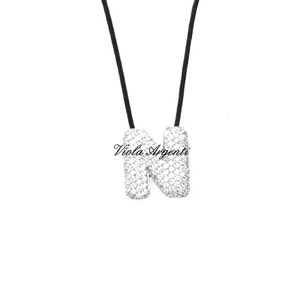 Collana con iniziale N di ibamboli. Argento online