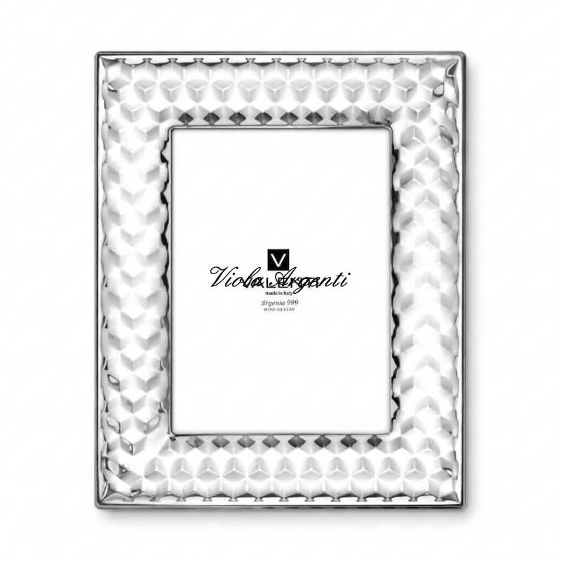Portafoto cubi in Miro Silver 999 di Valenti. Argento online