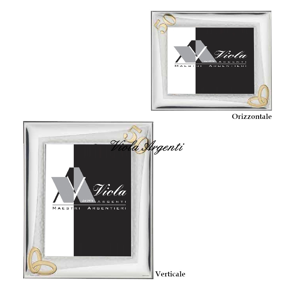 Cornice 50° fascia larga di . Argento online
