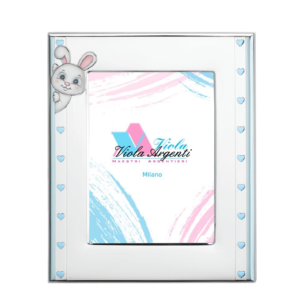 Cornice azzurro coniglietto laterale di . Argento online