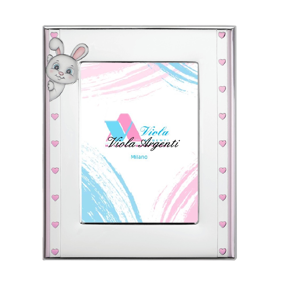 Cornice rosa coniglietto laterale di . Argento online