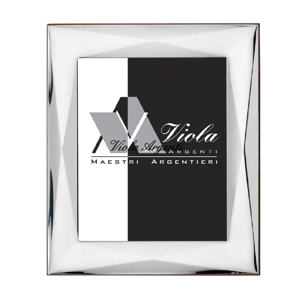 Cornice fascia larga sfacettata di . Argento online