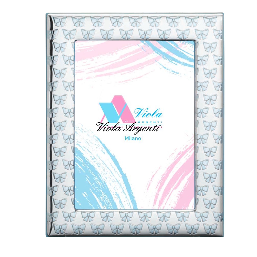 Cornice azzurro fiocchetti di . Argento online