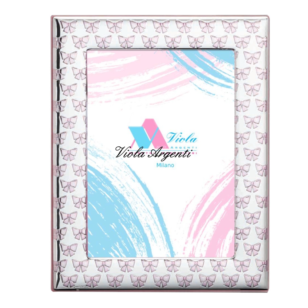 Cornice rosa fiocchetti di . Argento online