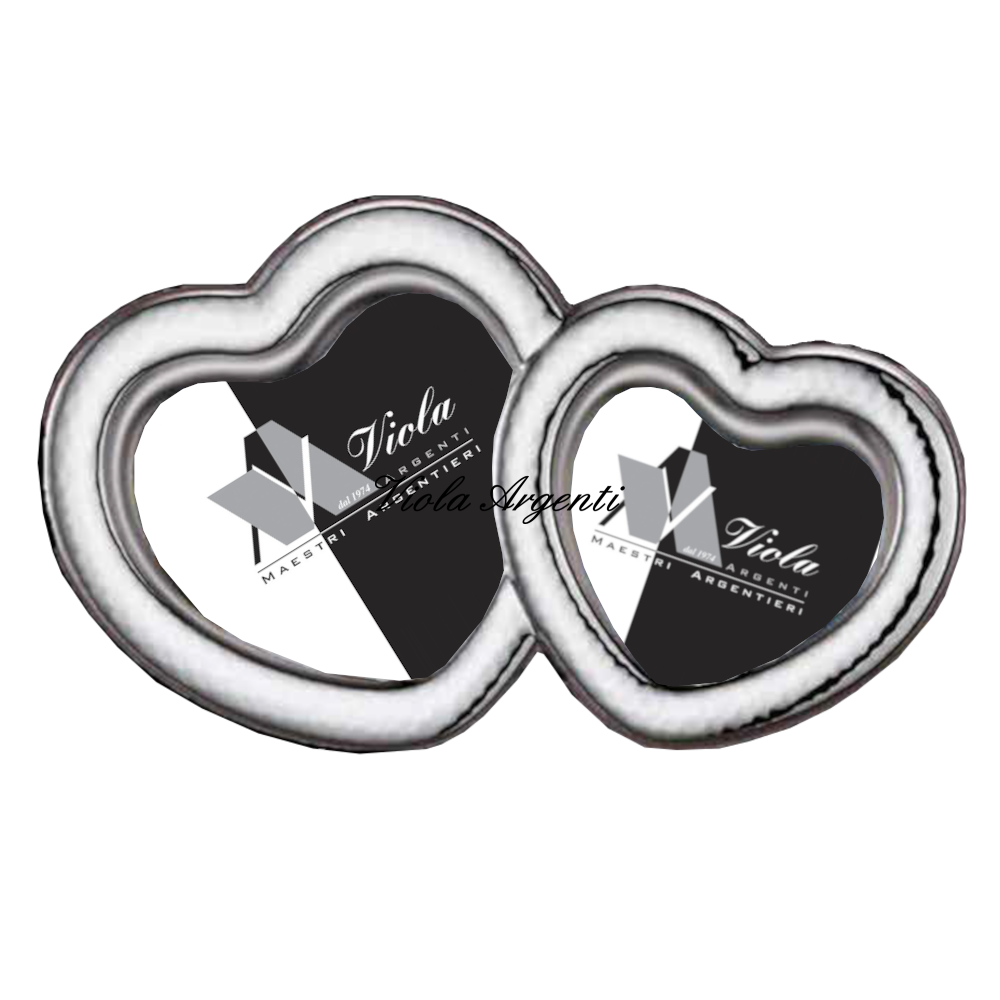 Cornice doppio cuore di . Argento online