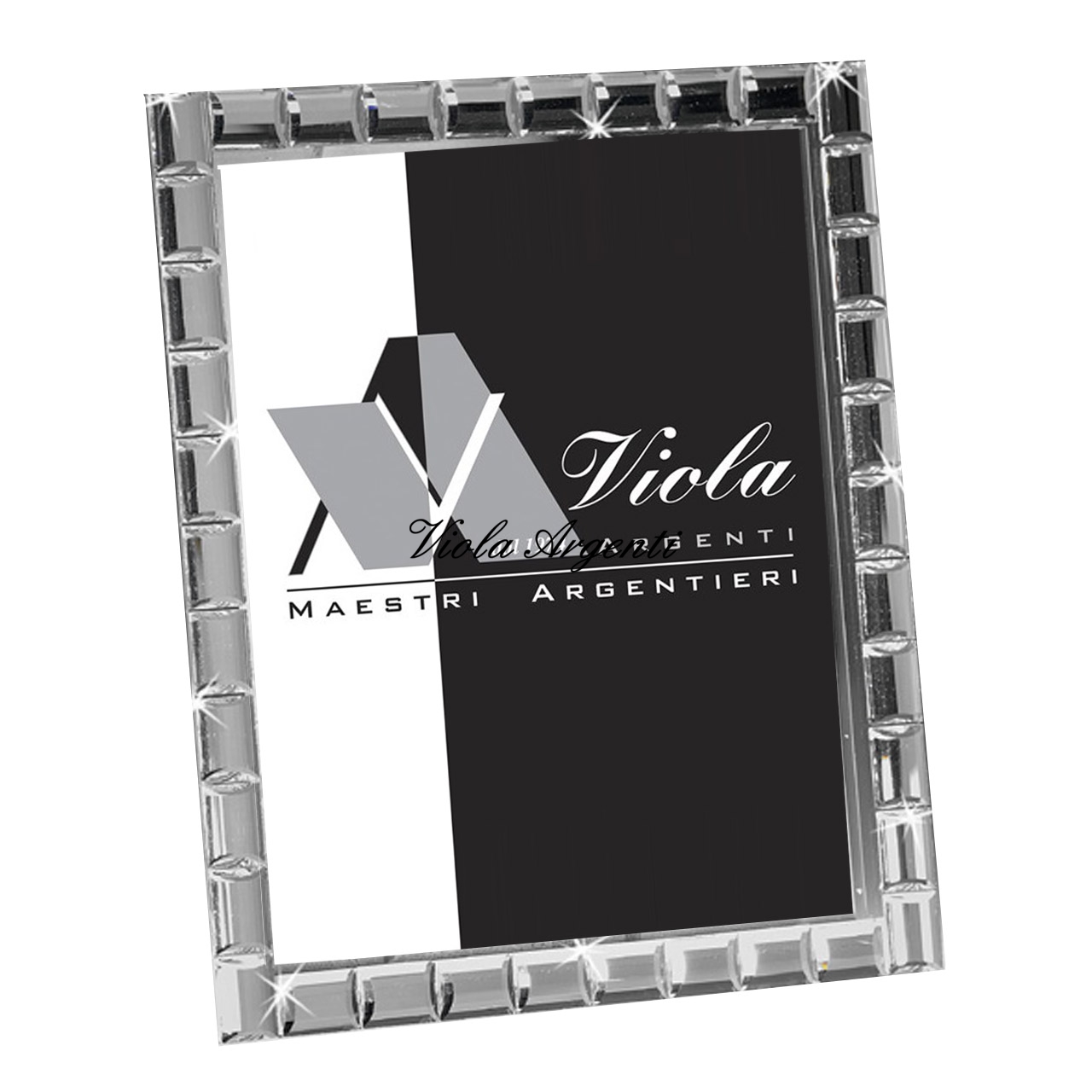 Cornice cristallo a specchietti di . Argento online