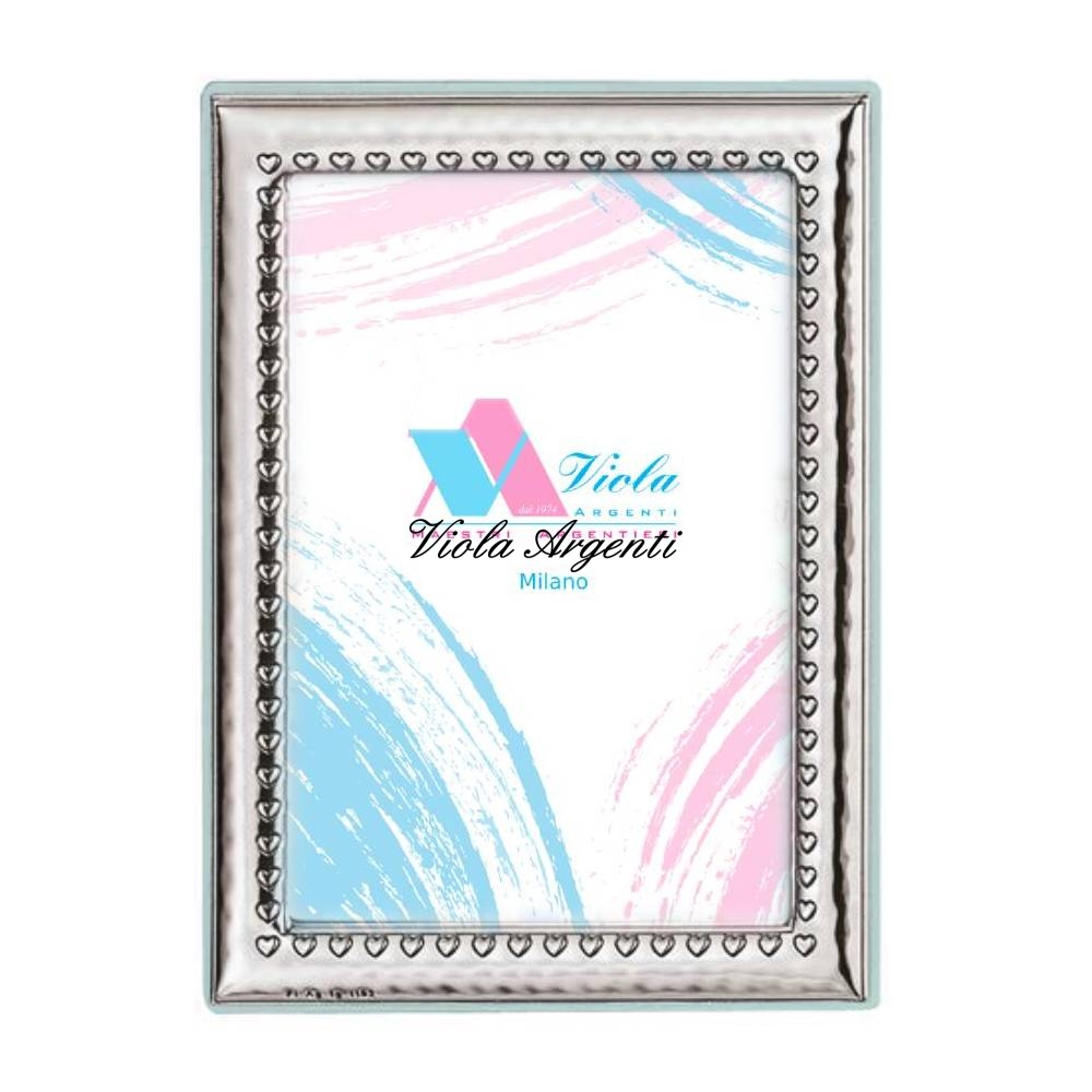 Cornice azzurro cuoricini di . Argento online
