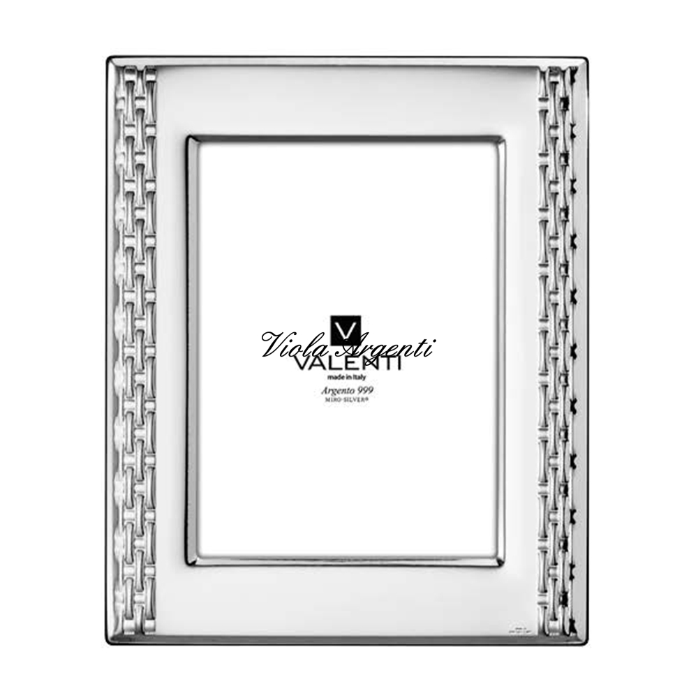 Cornice lucida con intrecci laterali di Valenti. Argento online