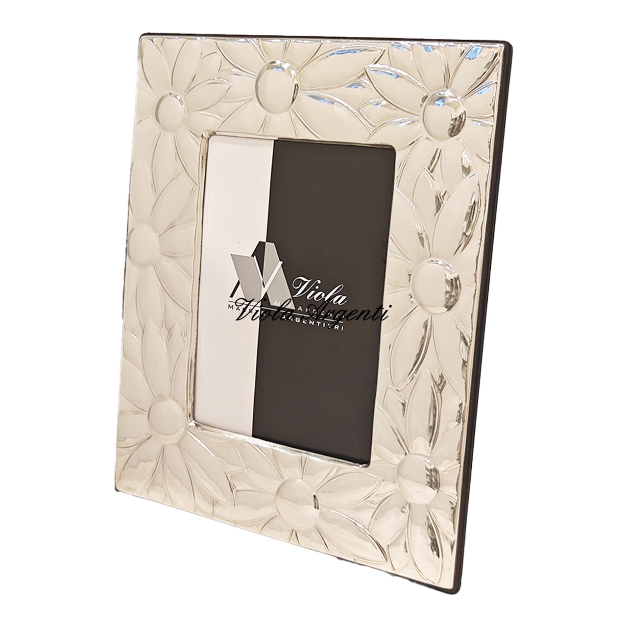 Cornice portafoto argentata con margherite di . Argento online
