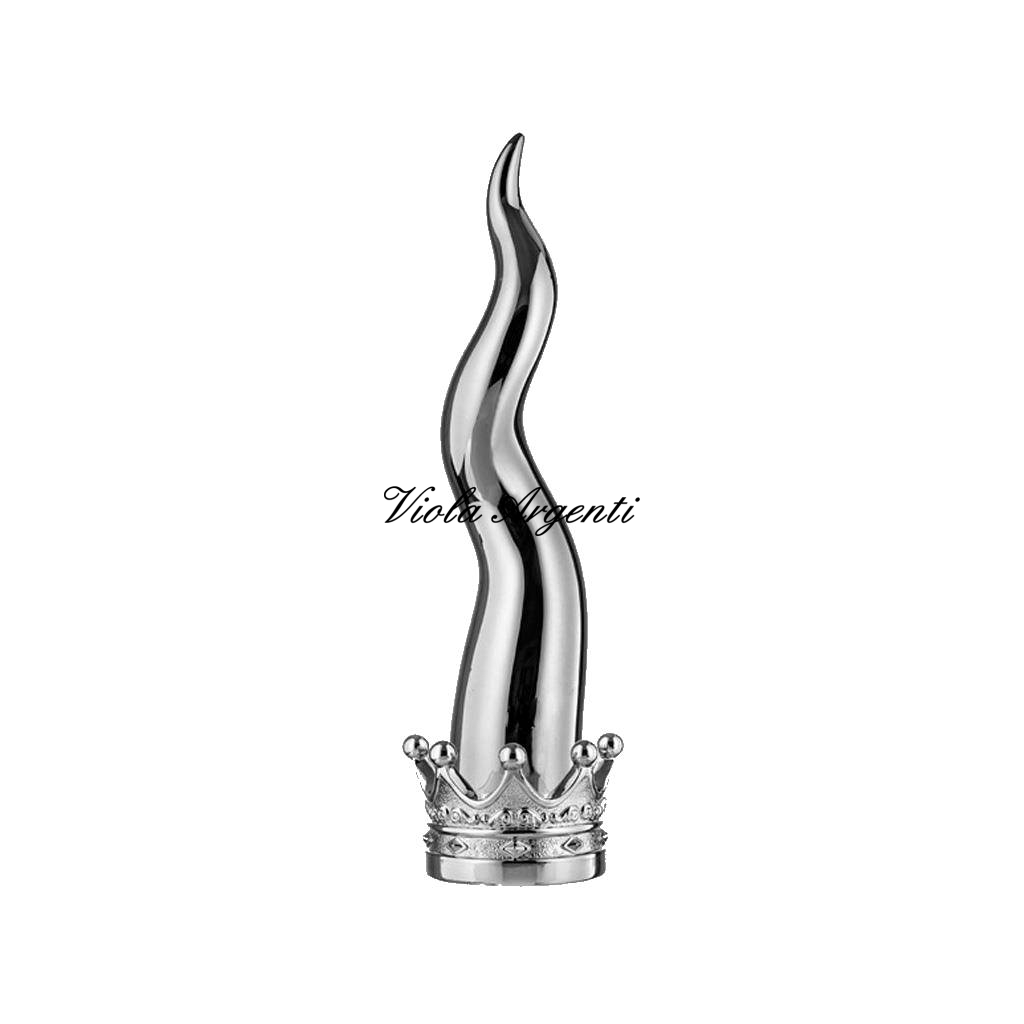 Corno argentato con Base Argentata a Forma di Corona di . Argento online