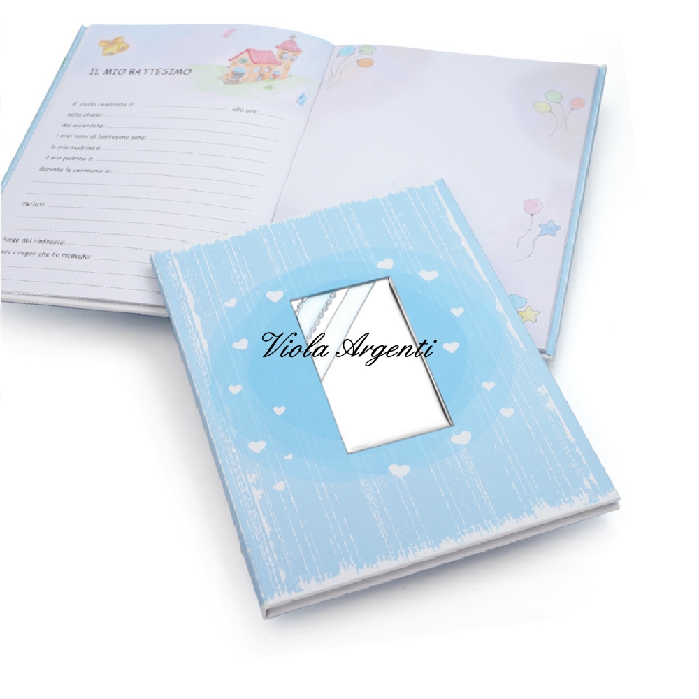 Diario nascita bimbo con cuori di . Argento online