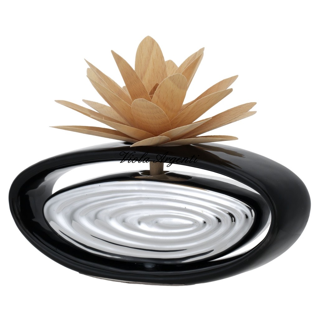 Diffusore ovale dalia nero di . Argento online