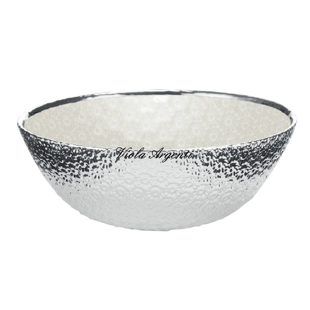 Ciotola flores madreperla di . Argento online