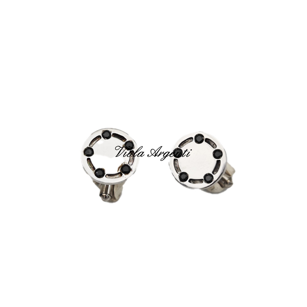 Gemelli in argento rotondi di . Argento online