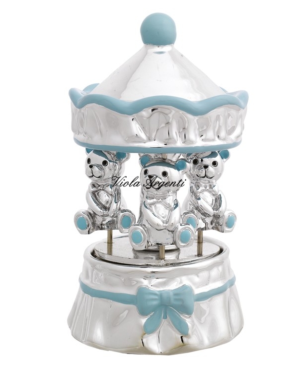 Giostrina orsetto azzurro di . Argento online