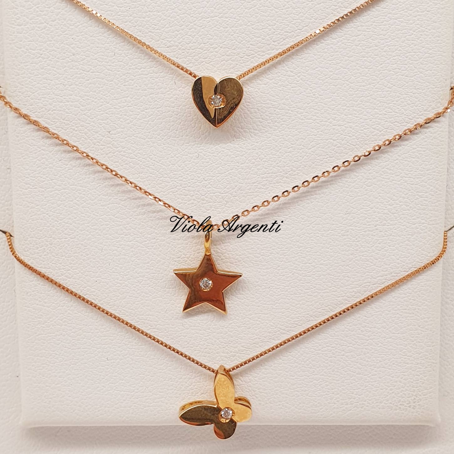 Collane con ciondolo oro 18 kt e diamanti di . Argento online