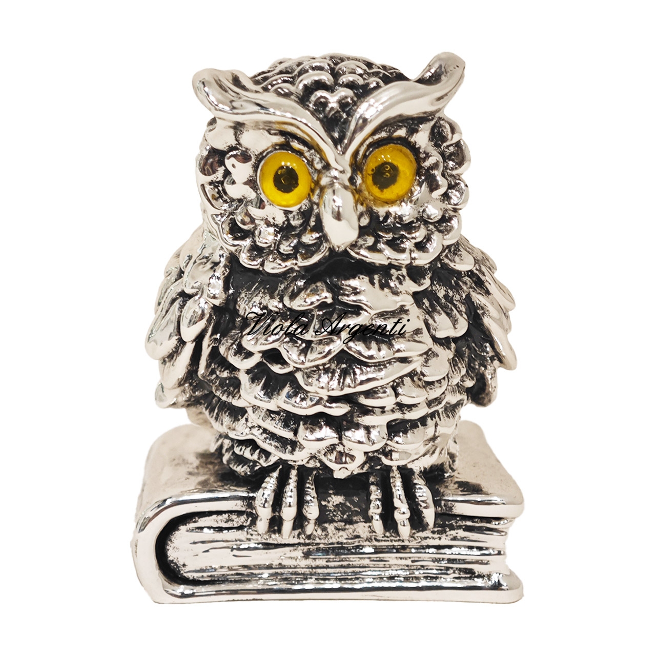 Gufo su libro di . Argento online