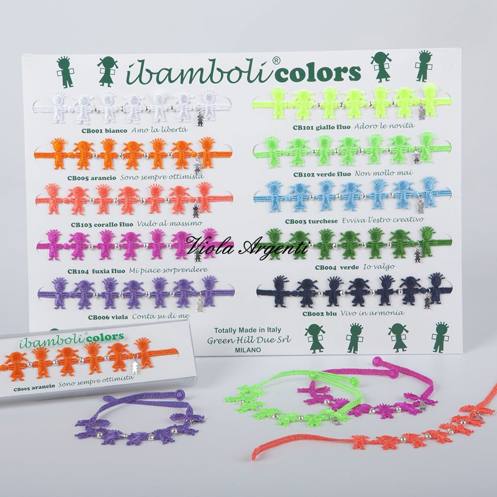 Bracciali ibamboli® colors in pizzo macramé di ibamboli. Argento online