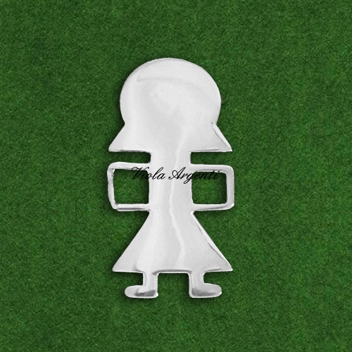Ciondolo bimba personalizzabile - mod 1 di ibamboli. Argento online