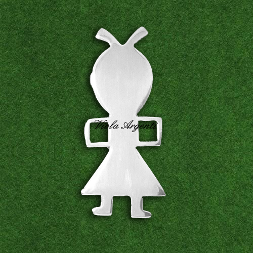 Ciondolo bimba - mod. 7 di ibamboli. Argento online