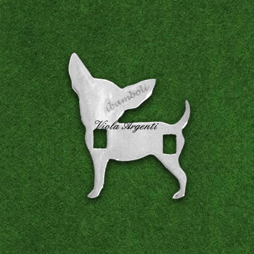 Ciondolo cane Chihuahua di ibamboli. Argento online