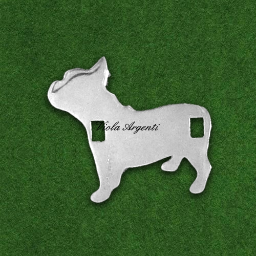 Ciondolo cane Bulldog Francese - Boston Terrier di ibamboli. Argento online