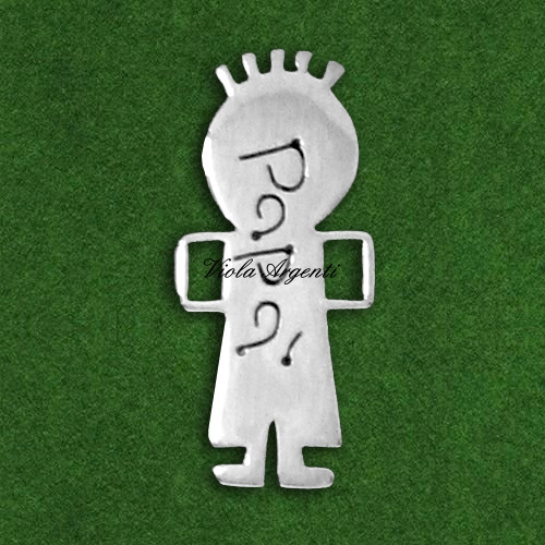 Ciondolo Papà personalizzabile di ibamboli. Argento online
