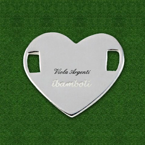 Ciondolo cuore personalizzabile di ibamboli. Argento online