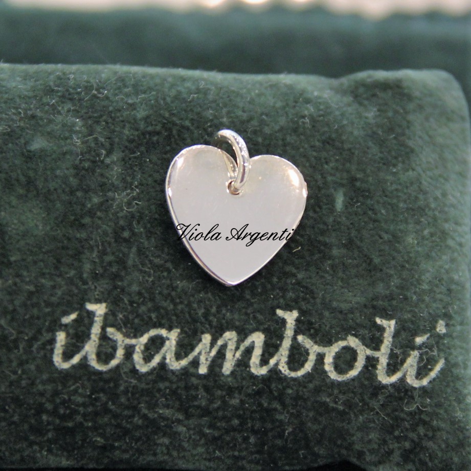 Ciondolo cuore personalizzabile con iniziale di ibamboli. Argento online