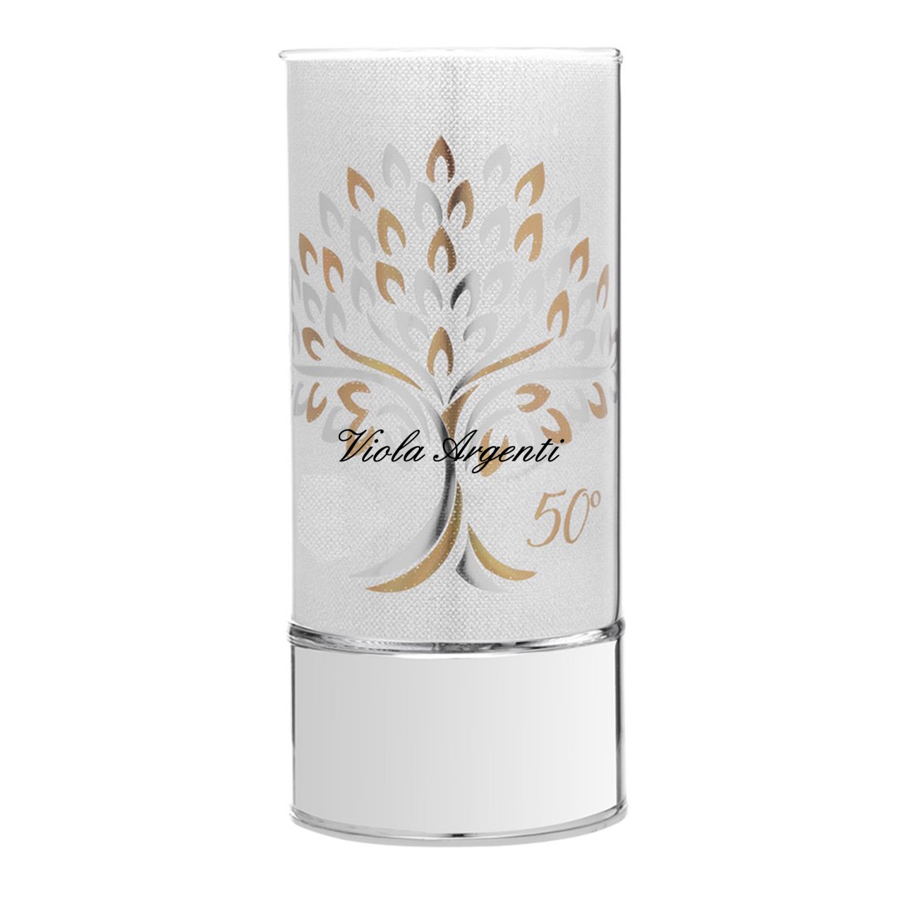 Lampada 50° anniversario con spighe di . Argento online