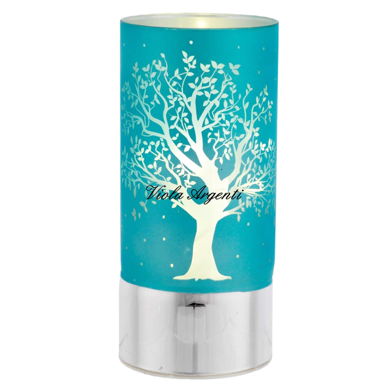 Lampada notte azzurra albero della vita di . Argento online