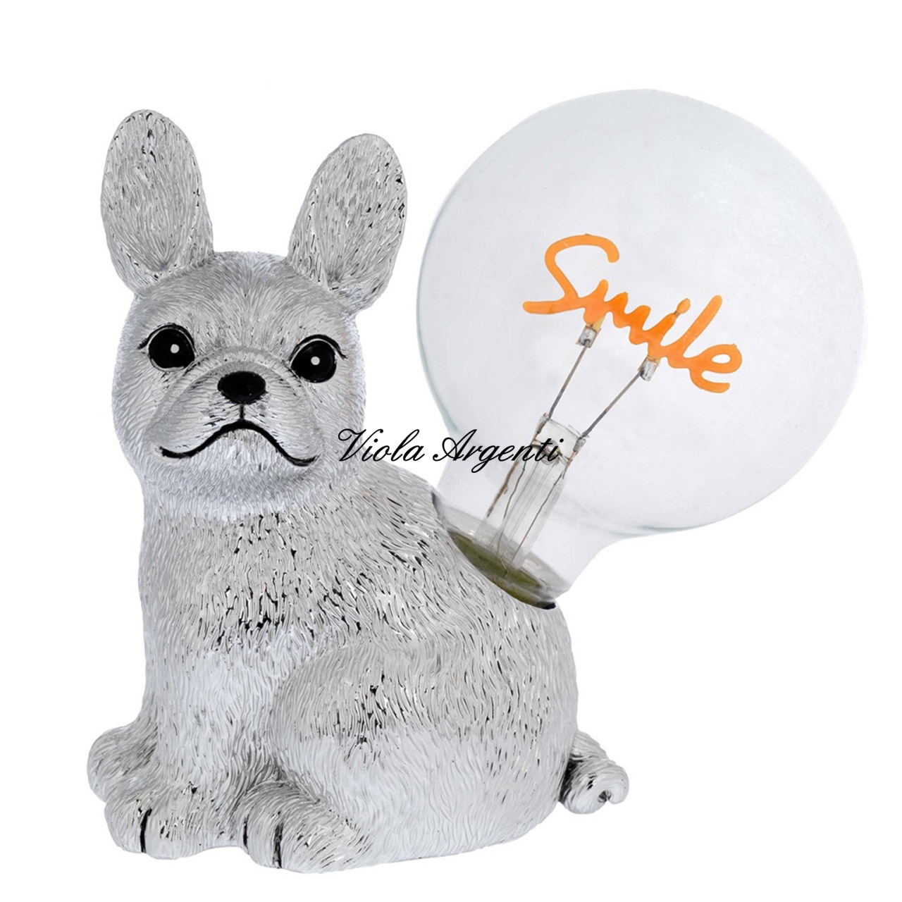 Cane con lampada Smile di . Argento online