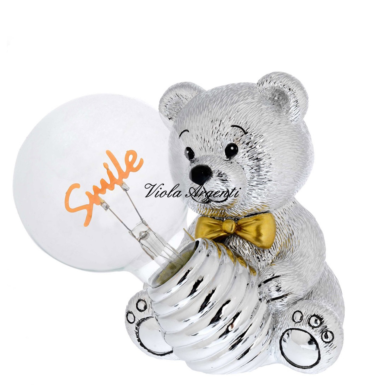 Orsetto con lampada Smile di . Argento online