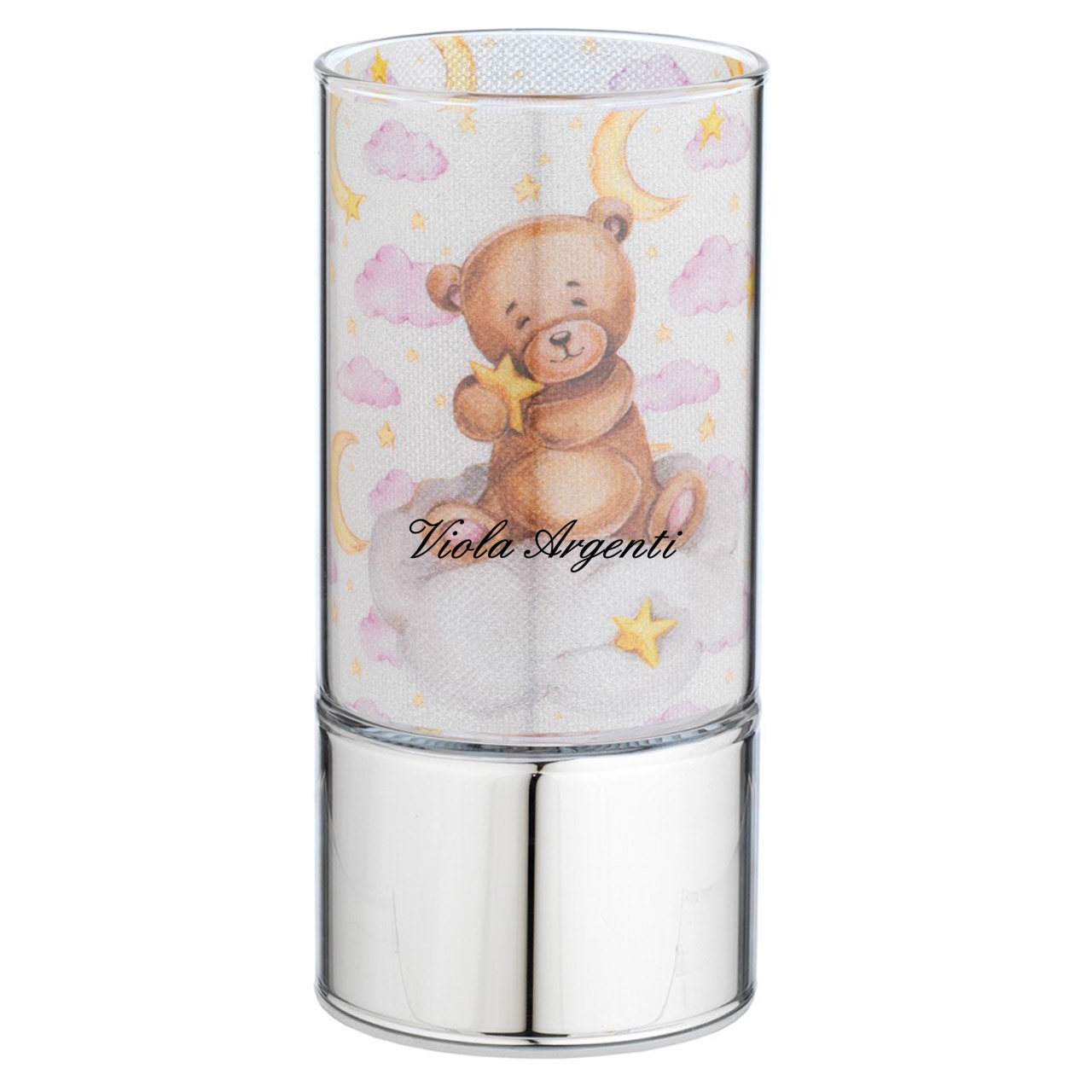 Lampada notte rosa con orsetti di . Argento online