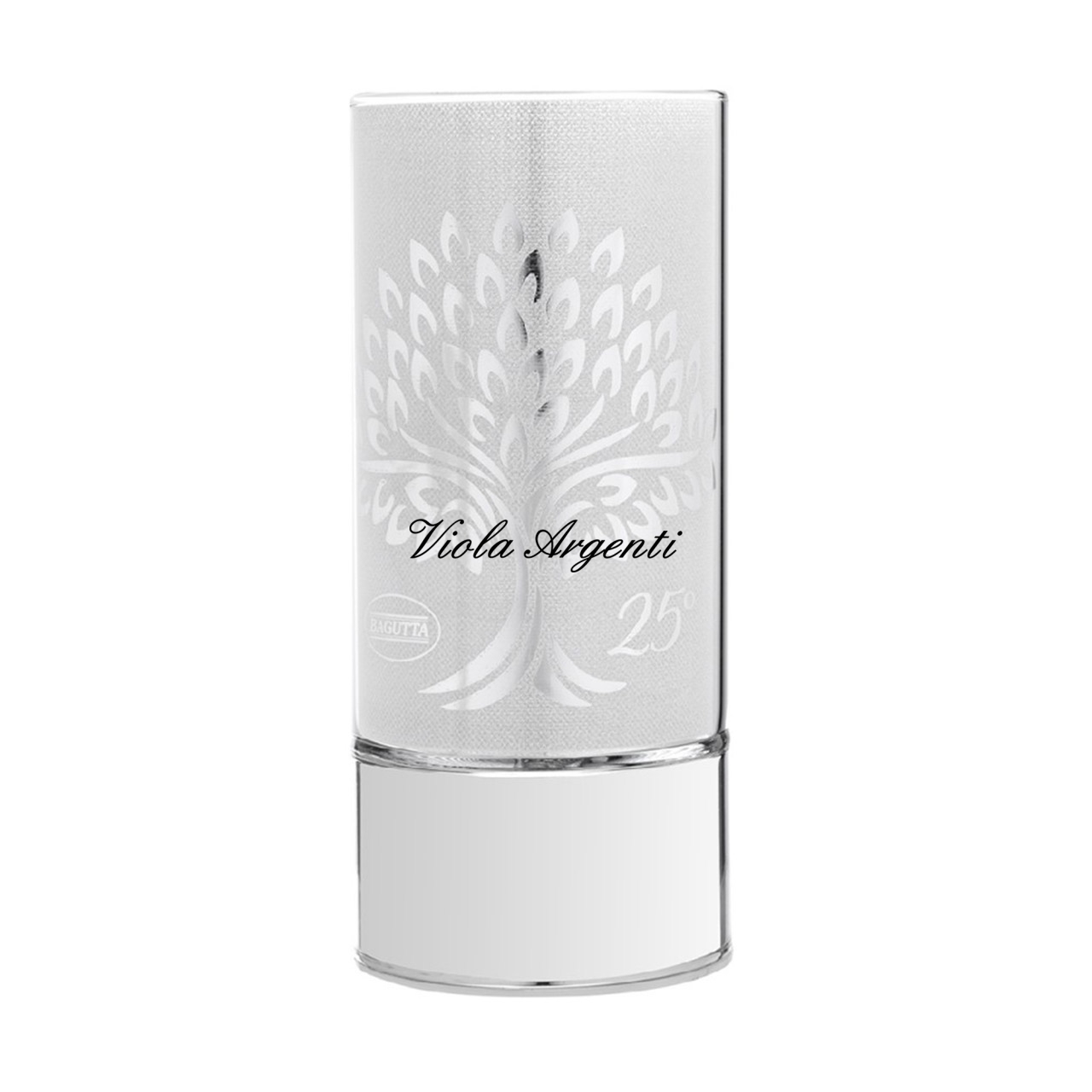 Lampada in vetro 25mo anniversario di . Argento online