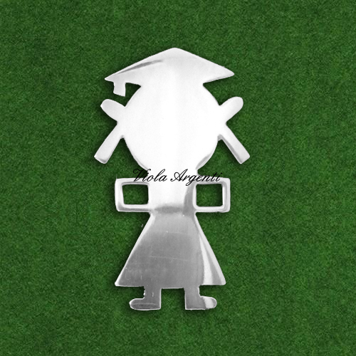 Ciondolo laureata personalizzabile di ibamboli. Argento online