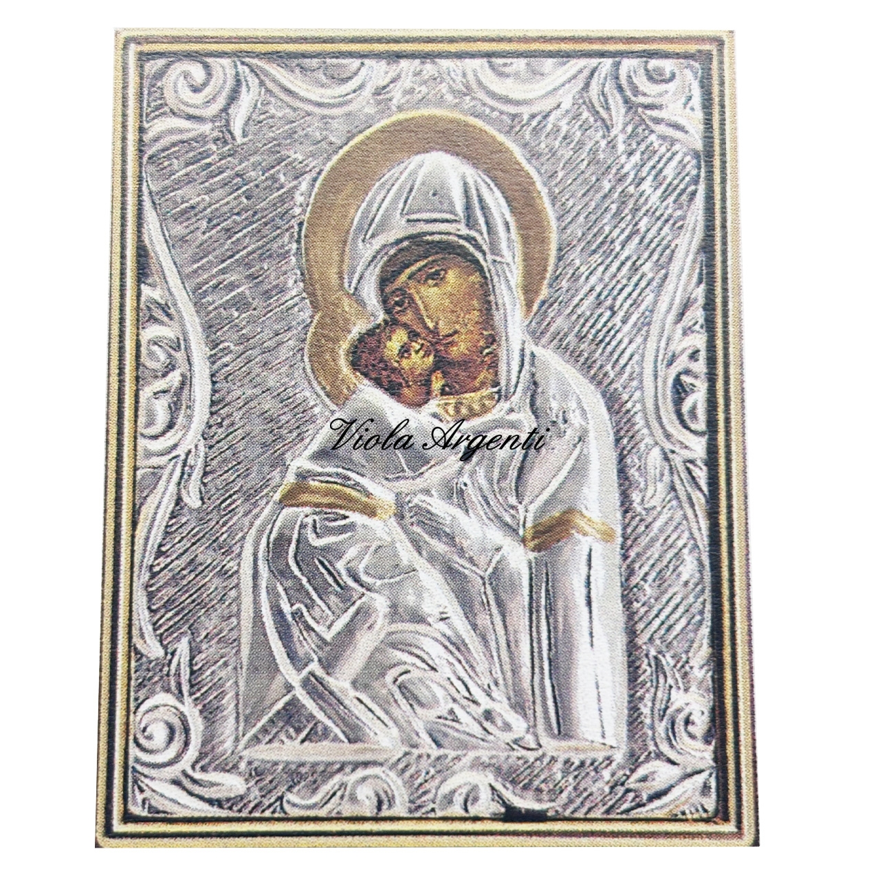Madonna con Bambino (Bizantina) di . Argento online