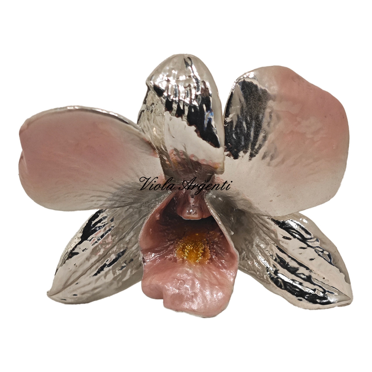 Orchidea vera argentata rosa di . Argento online