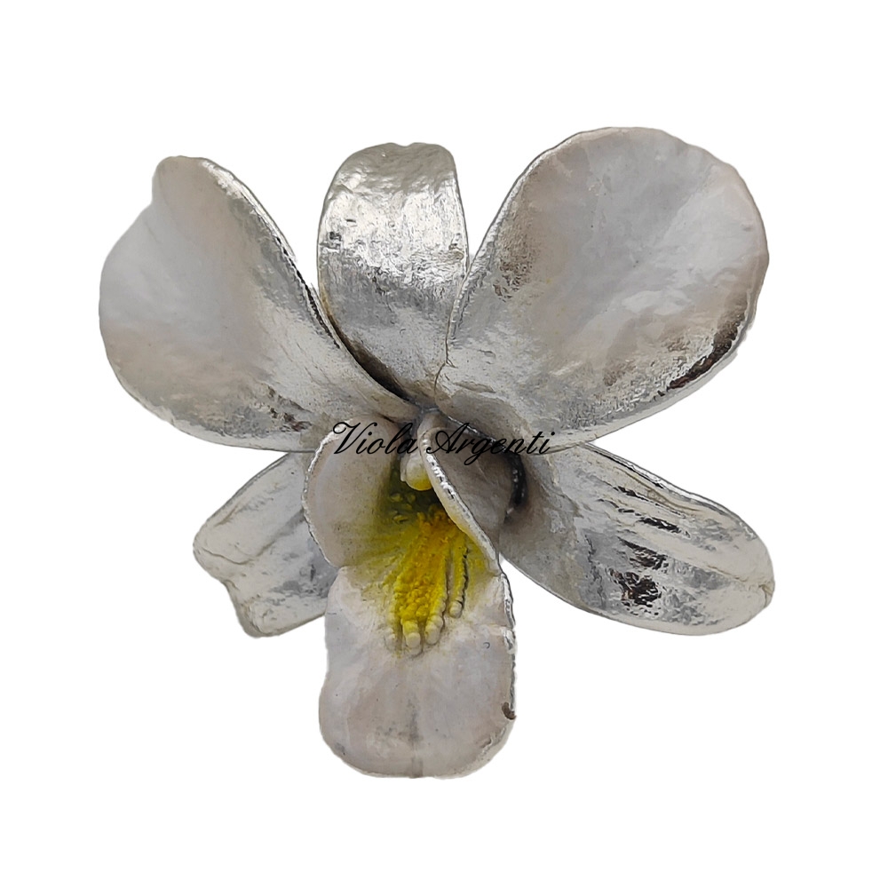 Orchidea mini argentata di . Argento online