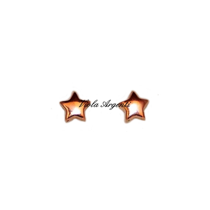 Orecchini stella in oro rosa 18kt di . Argento online