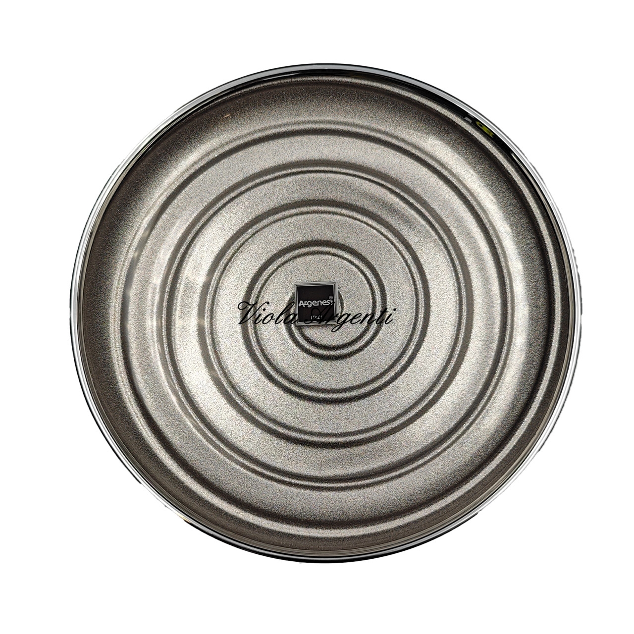 Piatto a cerchi in argento di . Argento online