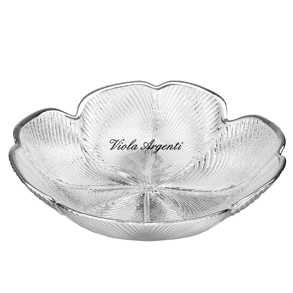 Piatto quadrifoglio argento di . Argento online