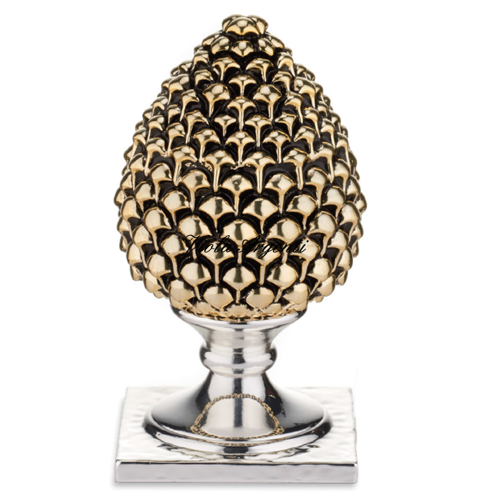 Pigna decorativa oro base argento di Valenti. Argento online