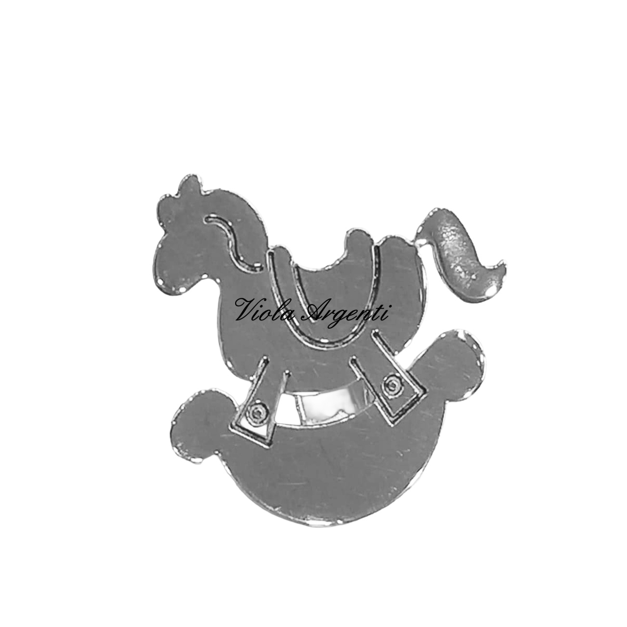 Clip Cavallino in argento di . Argento online