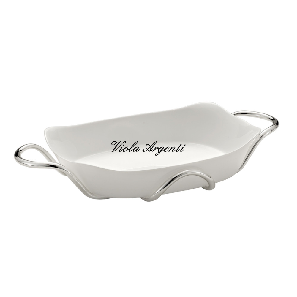 Pirofila e porta pirofila rettangolare di . Argento online